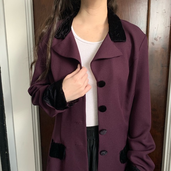 Purple + Velvet Lightweight Blazer - Picture 2 of 7